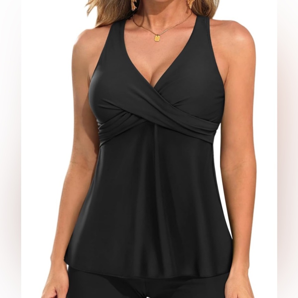 Aqua Eve Black Halter Top